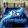 שטיח מודפס עם טקסט אישי Schalke 04 FC שטיח רצפה מונע החלקה לקישוט חדר בבית