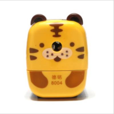 Apontador de Lápis Panda Tigre Desenho Animado Manivela Portátil Crianças Escola Material de Escritório Apontador Animal Fofo Papelaria Estudantil
