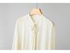 Women's Spring Silk Ribbon Shirt: Mulberry Silk French-Style Long Sleeve Top