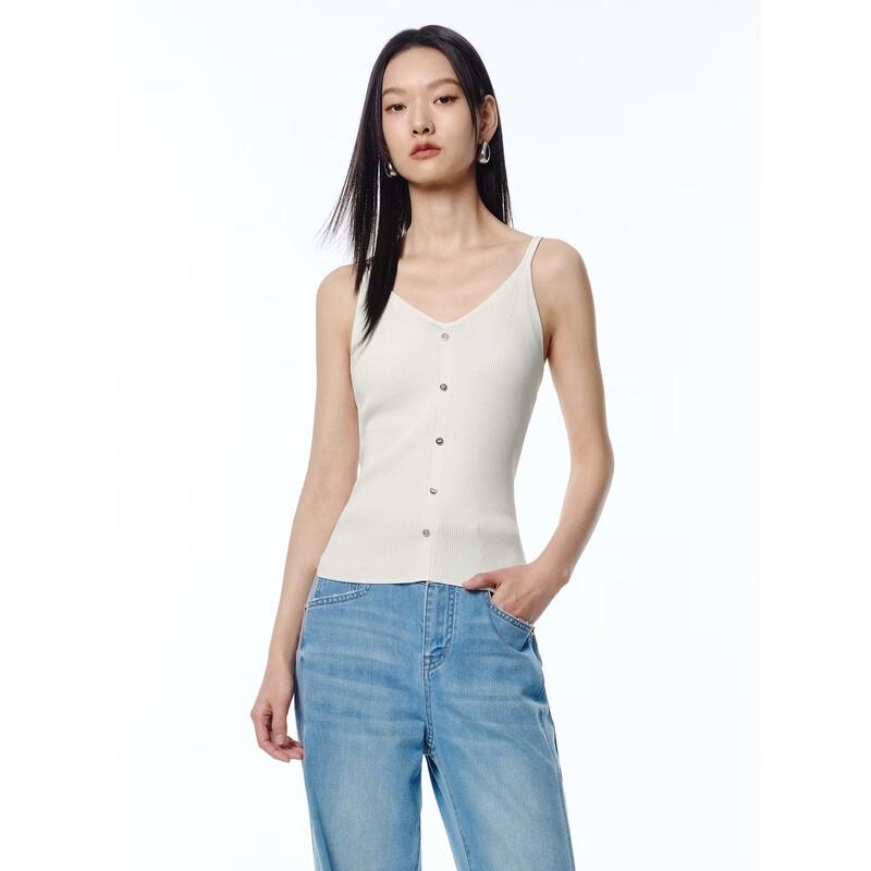 

Peacebird Women s V-Neck Strappy Knit Top L