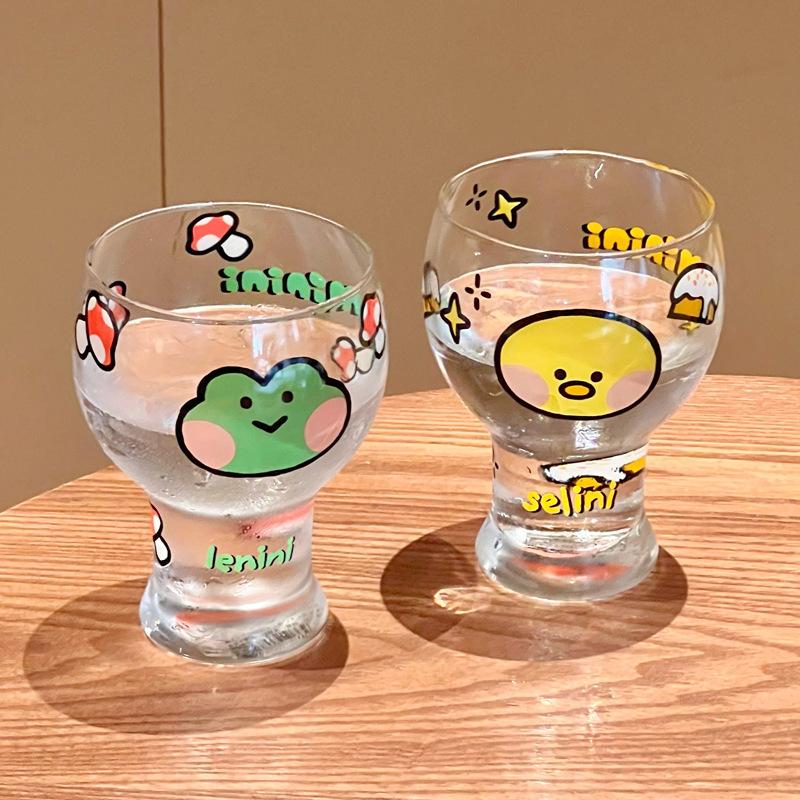 Minini Brown Bear Glass Water Cup 2025 New Summer Beer Cup Large Capacity Juice Milk Coffee Cup Female