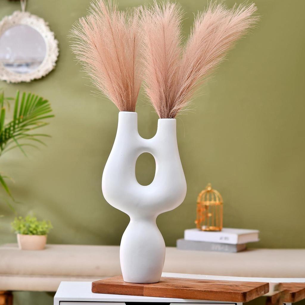 Abstract Ceramic Figurine | A Statement Piece for Modern Home Décor | Unique & Artistic Charm | Pack of 1, White