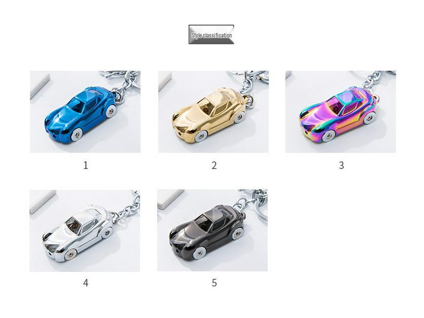 Creatief Mini Auto Model Metalen Sleutelhanger - Cadeau voor Kinderen