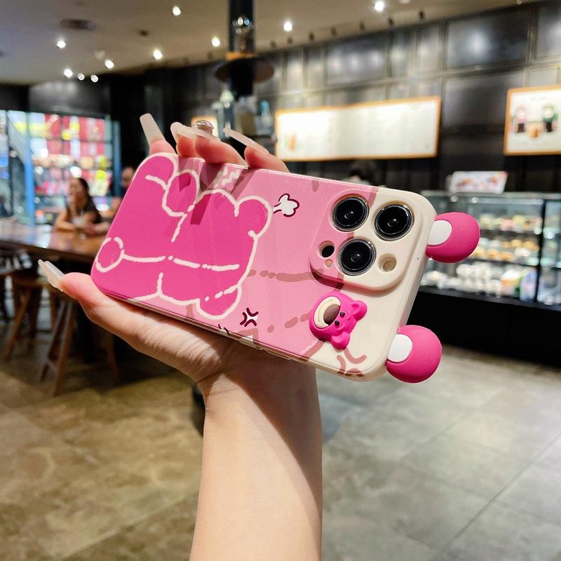 Suitable for Transsion NOTE 30 mobile phone case angry back bear INFINIX GT20PRO cartoon couple