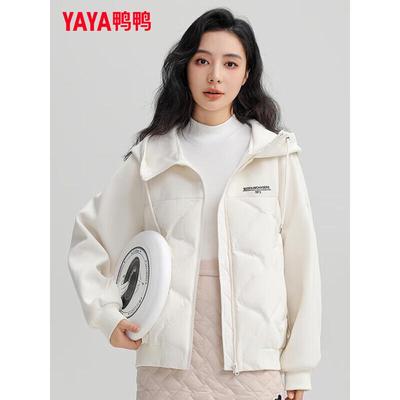 Women's YE4B604371A Two-Tone Hooded Down Jacket