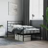 VidaXL Metal Bed Frame with Headboard-Footboard Black 80x200 Cm 355668