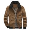 Coat Men's Winter Thickened Fleece Collar Fleece Tooling Bomber Jacket Cotton Lamb Fleece Jacket