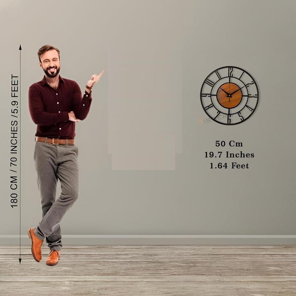 Designer Metal Wall Clock for Living Room | Latest Antique Stylish Fancy Decorative Big Size Wall Watch for Bedroom,