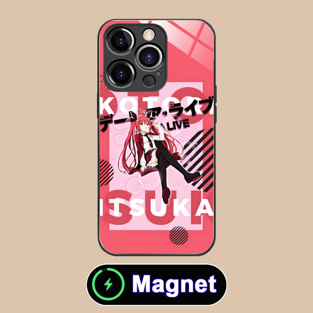 

Date a Live Kotori Itsuka Glass MagSafe Mobile Phone Case for iPhone 17 16 15 14 13 12 11 Air Pro Max Plus Mini Colorful Cover iPhone 11 Pro Max