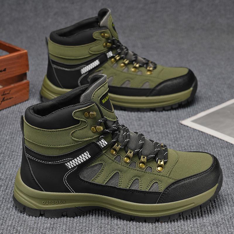 Autumn Men Outdoor Ankle Boots 2026 Comfortable Non Slip Casual Shoes Short Boots Fashion High Top Sports Shoe Large Size 39-48