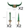 MOC Medieval Weapon Knight Building Block Accessories Character Helmet Hat Academic Gown Axe Sword Shield Brick Toy Gift K073