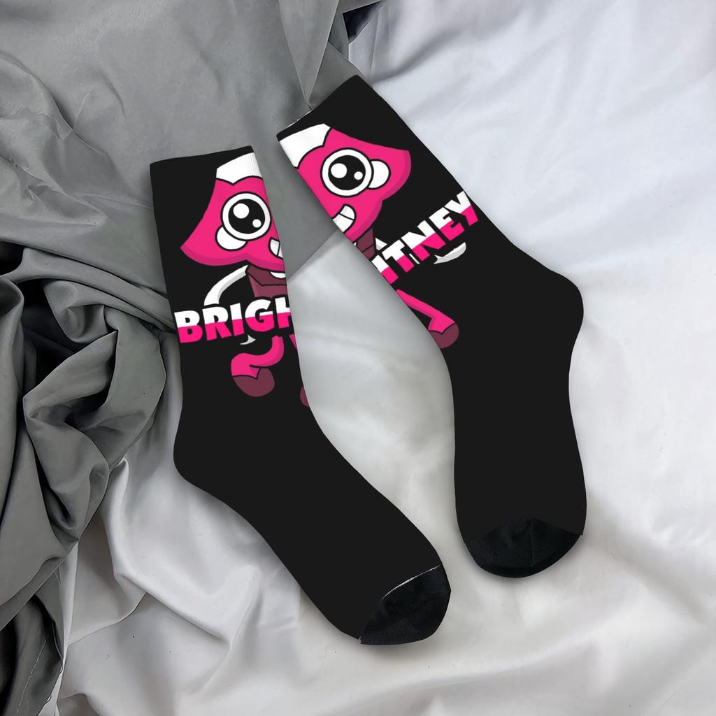 Stylish Women Men Crew Socks Brightney Cartoon Merch Comfortable Dandy's World  Breathable Stockings