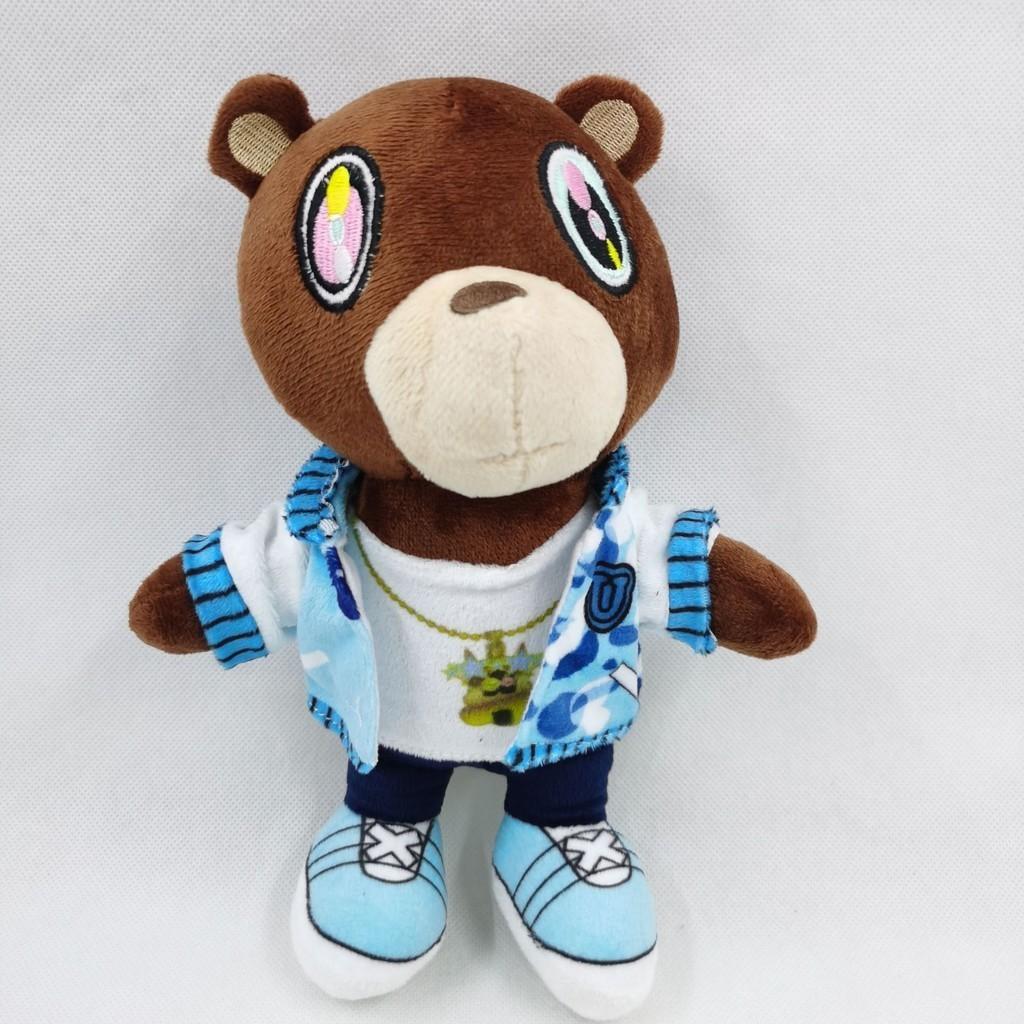 Adorable Kanye Teddy Bear Plush Toy Soft Crystal Velvet Stuffed Doll Collectible