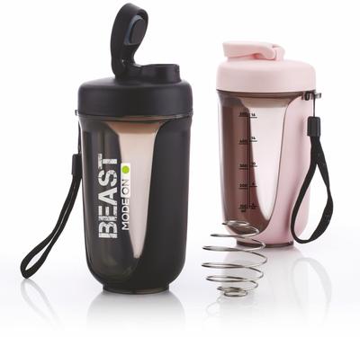 XMART INDIA Bouteille Shaker Protéine en Plastique 500ml | Anti-fuite et Sans BPA Shaker Complément Musculation | Compact, Bouteille de Sport pour Shake Protéiné, Entraînement | Fac