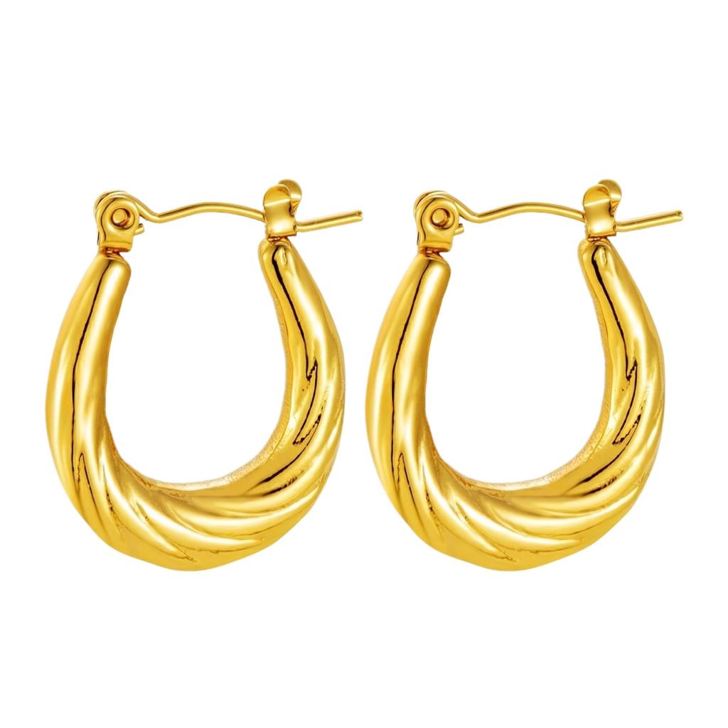 Boucles d'Oreilles en Acier Inoxydable pour Femmes Vintage Luxe Élégant Bijoux en Acier Titane