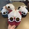 Breathable Children's Hat with Sunglasses Cat Ear Infant Sun Hat Thin Kids Baseball Cap  Running