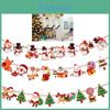 Merry Christmas Banner Pennant Hanging Flag Bunting Featuring Santa Claus And Snowman Designs**