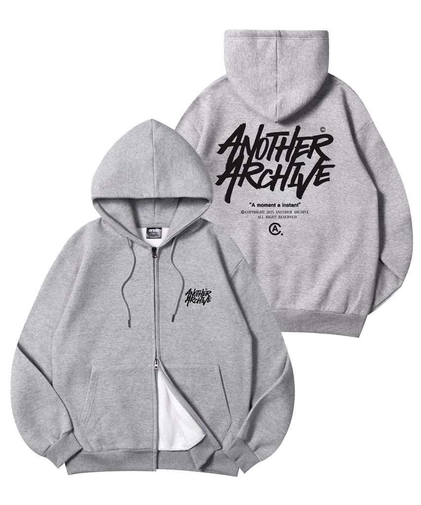 Another Archive 2Way Graffiti Zip-Up Hoodie_Black