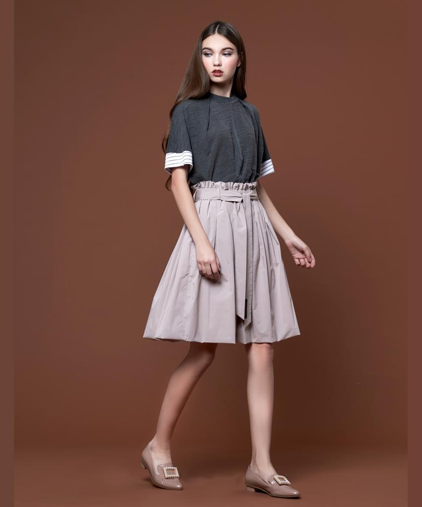 Jihui Pink Beige Romantic Skirt