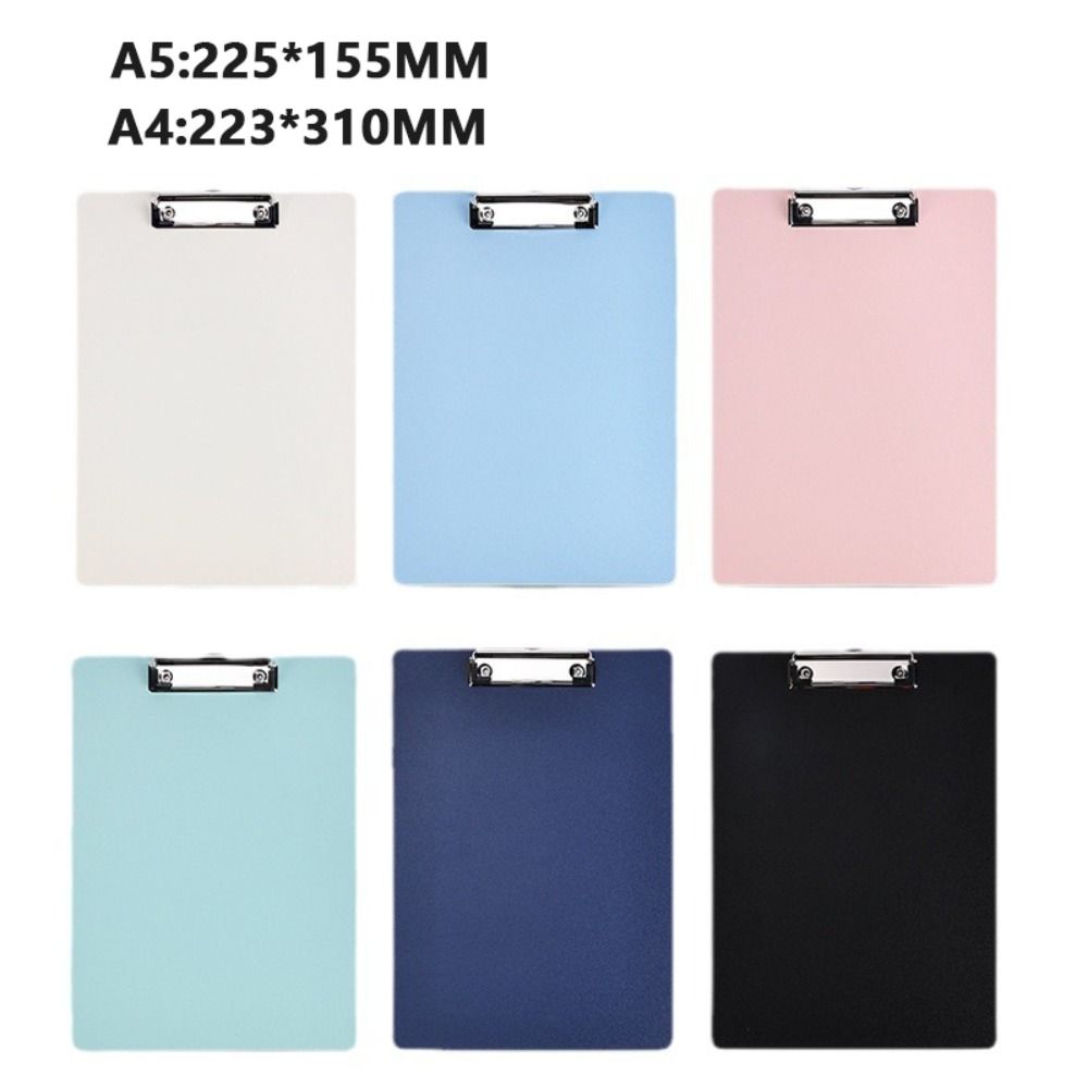Supplies with Low Profile Clip Student File Folder Writing Pad Splint Memo Clip Plastic Clipboard