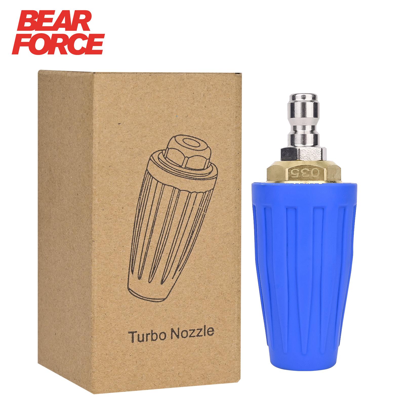 Насадки для мойки высокого давления Турбо-насадка, Вращающаяся на 360° распылительная турбо-насадка 3000 PSI, для глубокой очистки и стойкой грязи | 3,5 галлона в минуту синий