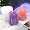 Moule en Silicone Bougie d'Aromathérapie Fleur de Tulipe Tridimensionnelle 3D Artisanat Créatif en Plâtre Décoration de Voiture Moule à Savon Fait Main