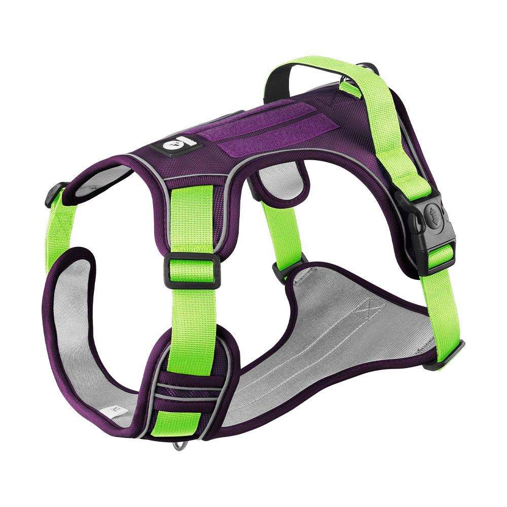 Reflective Anti-Shock Dog Harness with Leash, Oxford Cloth, for Large Dogs S