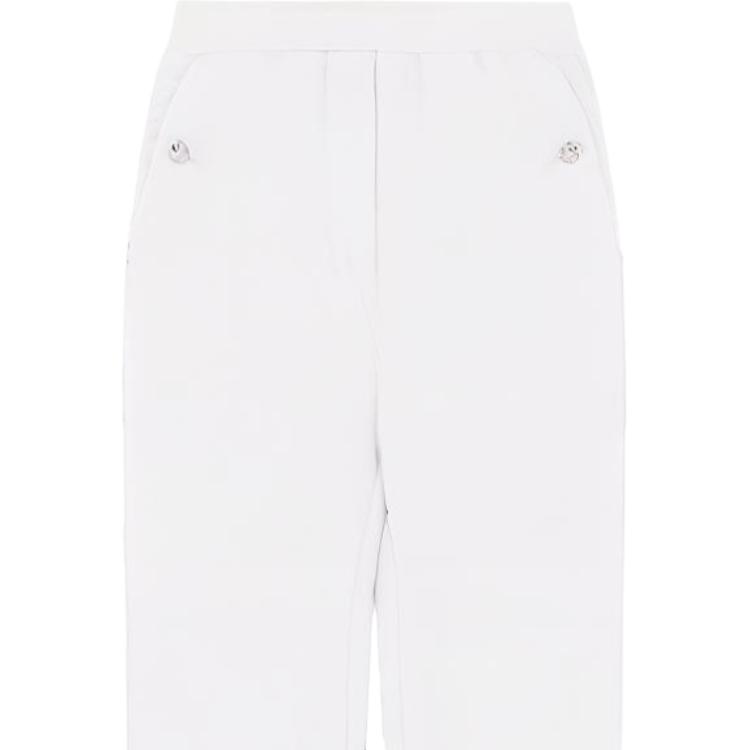 WE11DONE Loose Cuffed Sports Pants Women Pants White WD-PT3-21-578-W-WH