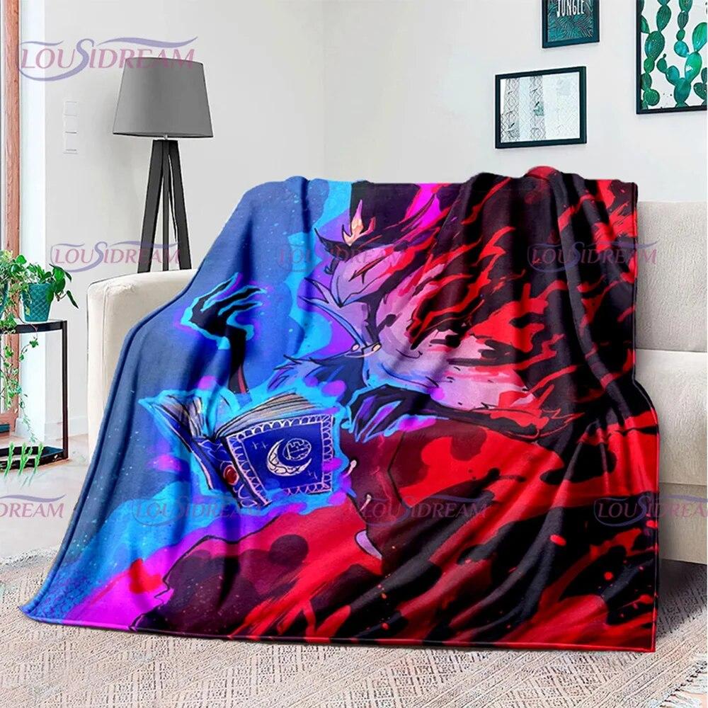 Creativity Animation Helluva Boss Blitzo Adult Soft Plush Flannel Blanket Throw Blanket Living Room Bedroom Bed Sofa Badspread