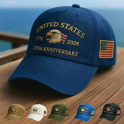 250th Anniversary Hat USA Patriotic Baseball Caps Eagle Embroidered Baseball Hats for Men Women 250 Year Anniversary Cap