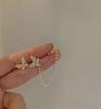 Pearl Tassel Earrings Korean New Butterfly Earrings for Women Romantic Dangle Earrings Personality Party Ear Accessories
