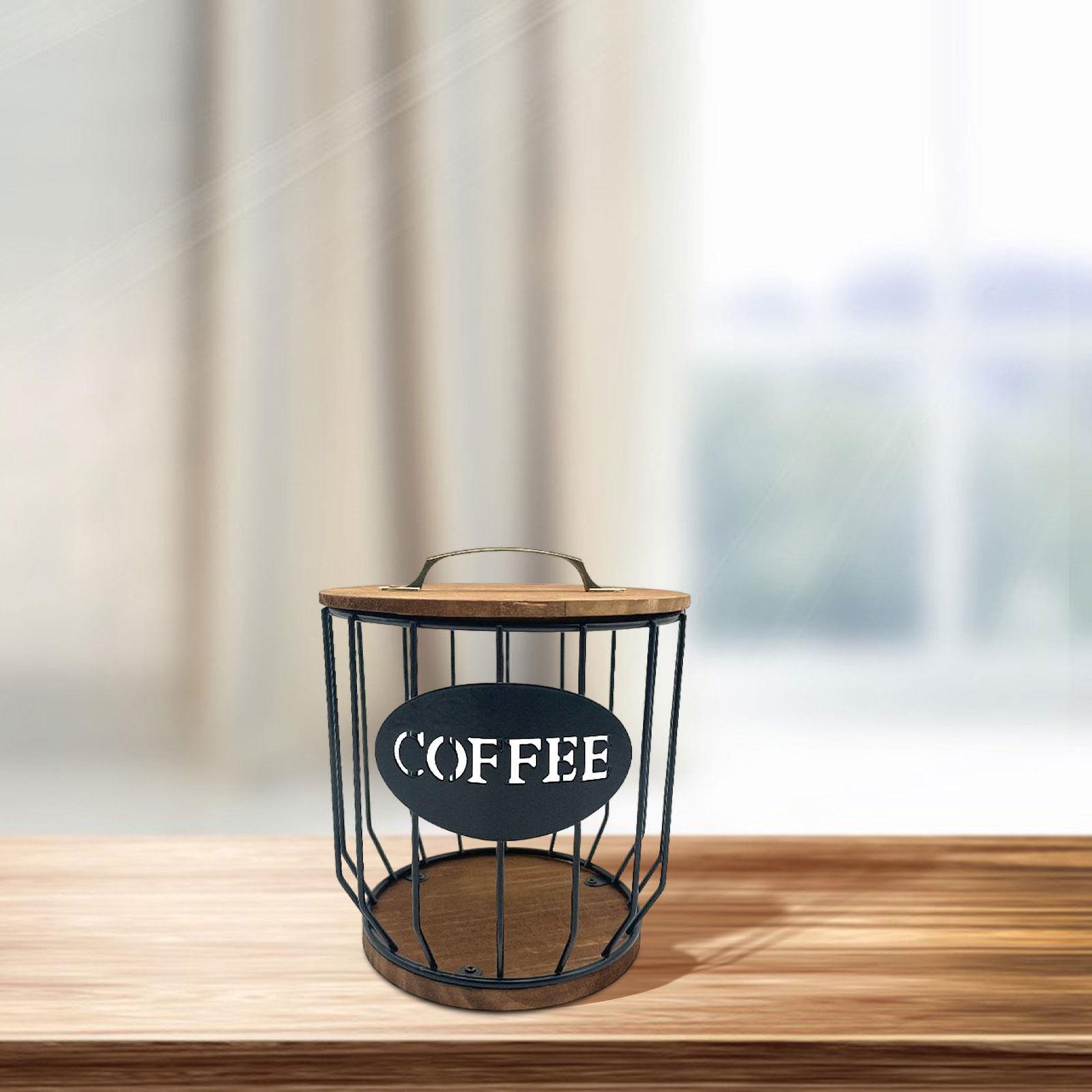 Coffee Pod Storage Basket Organizer Coffee Creamer Coffee Capsule Holder Coffee Pod Organizer Coffee Pod Holder for Kitchen чёрный