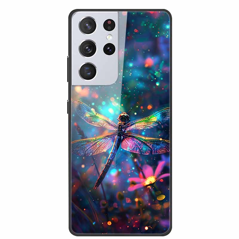 For Samsung Galaxy S25 Ultra Tempered Glass Case Back Cover Hard Phone Cases for SamsungS25 ULTRA Fundas Fashion Protector Coque