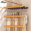 1PC Wooden 8- Hook Suspenders Household Hooks for Clothes Hats Underwear Dormitory Storage Hangers Organization Tool