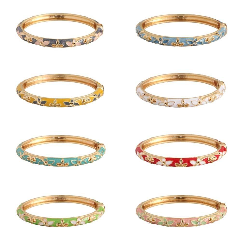 Traditionelles Chinesisches Blumenarmband Emaille Damen Handarmband Geschenke für Frauen Mädchen