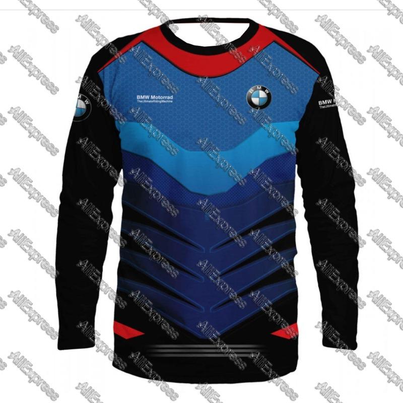 

Гоночні Мотоциклетні Автомобільні Водіння Футболки Спортивні Круглий виріз Довгий рукав Дихаючий Швидкосохнучий Одяг Чоловіки Жінки 4XL