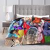 DBZ Goku Odyssey Fleece Throw Blankets Cartoon Blankets for Sofa Outdoor Lightweight Quilt,