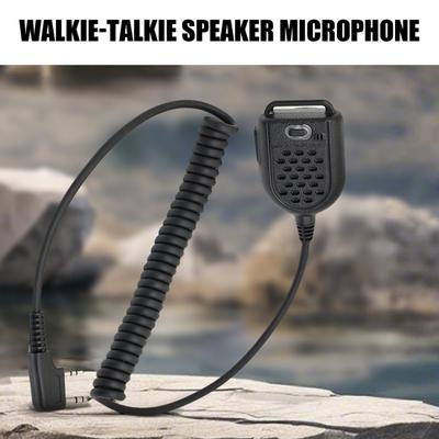 Stimme Intercom PTT LED Schulter Lautsprecher Mic Handheld Walkie-talkie Mikrofon für 5R