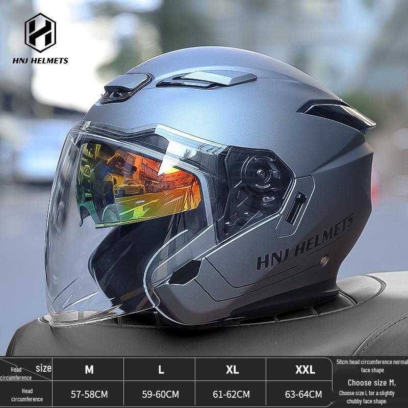 Men's 3/4 Motorcycle Helmet - National Standard Class A, 3C Certified, Electric Vehicle, Summer Safety Helmet