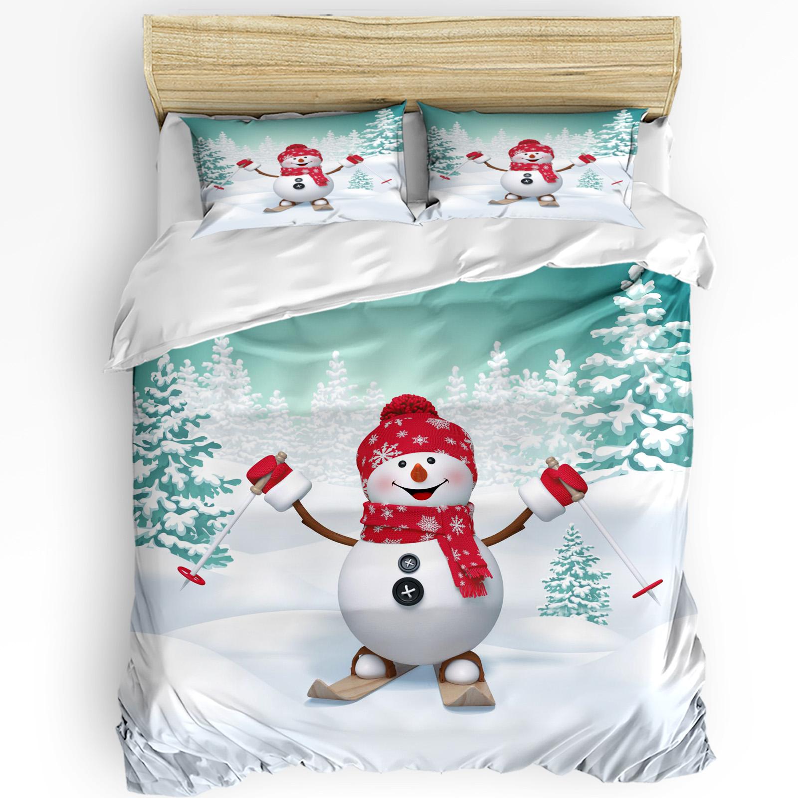 

Рождественские снежинки листья колокольчики 3 предмета Постельное белье для спальни Двуспальная кровать Домашний текстиль Пододеяльник Покрывало Наволочка EU single(135x200cm)