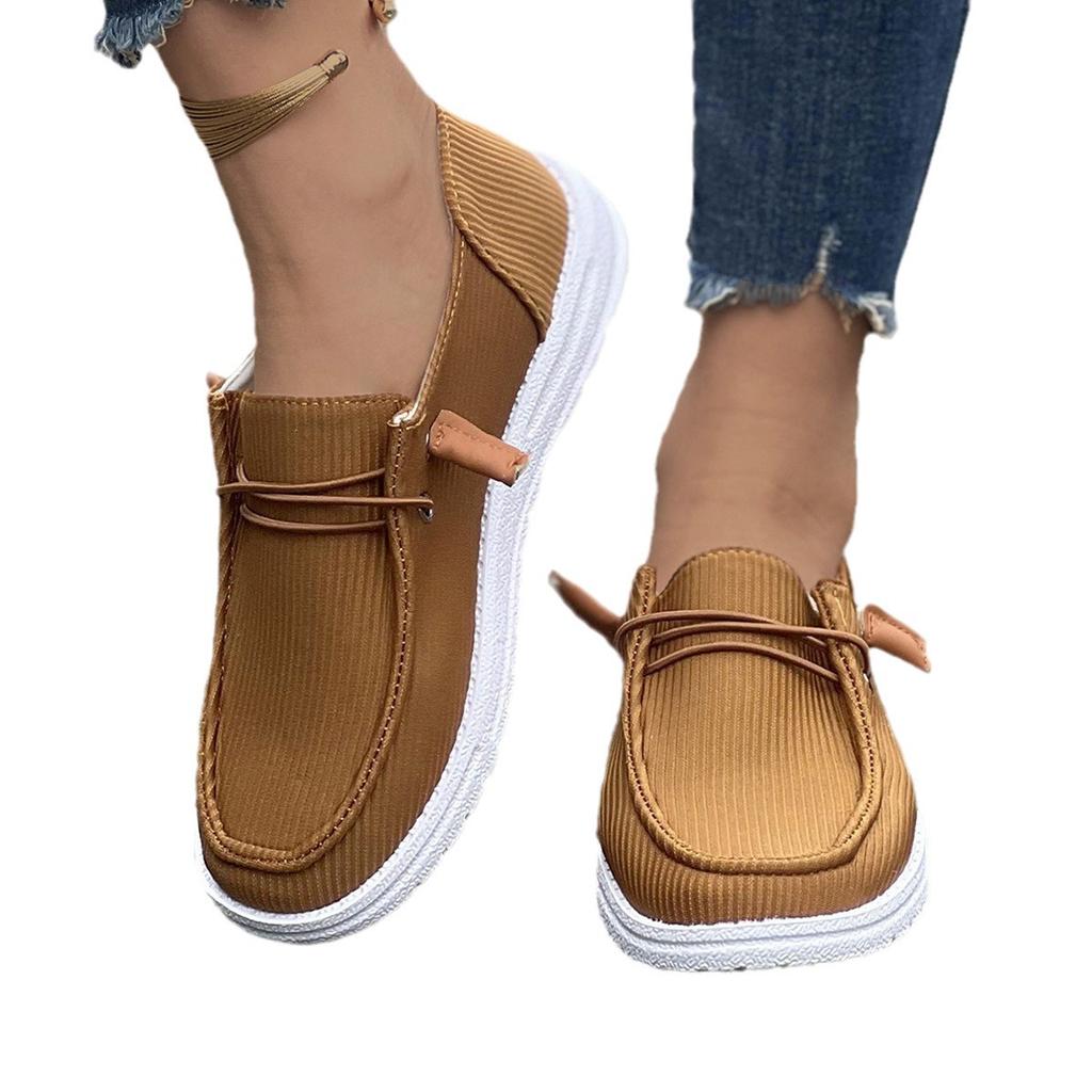 Large Size Casual Single Shoes Women'S Flat Bottom Foot Cover Low Top Loafu, Shoes Women'S Single