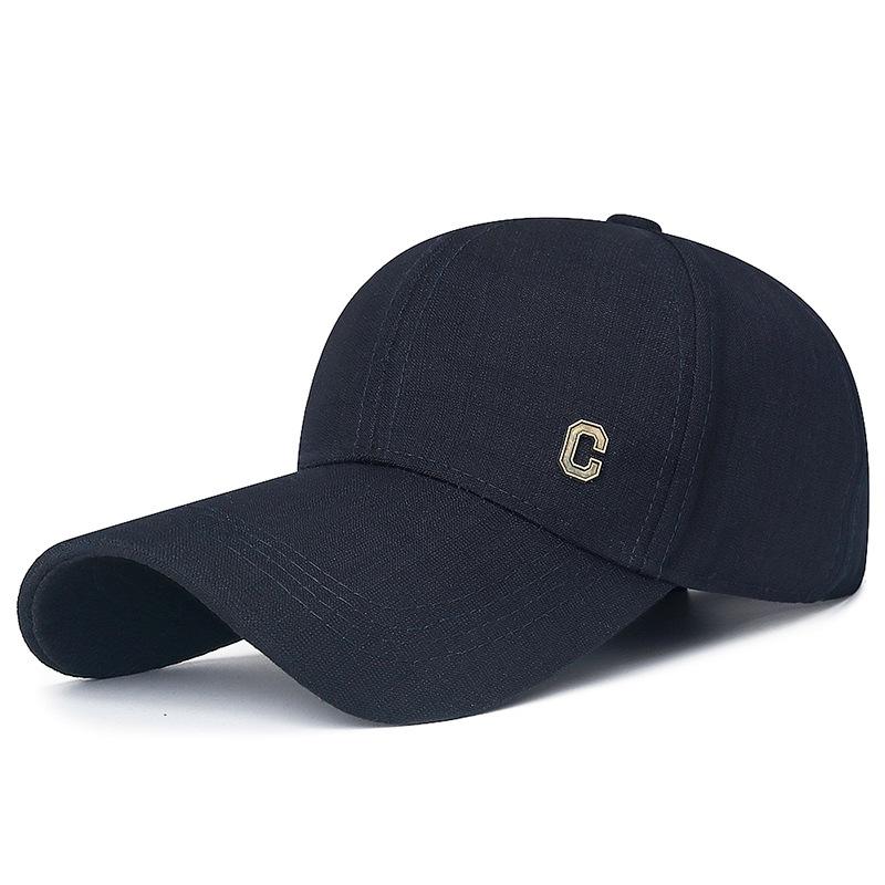 Men's Spring Autumn Baseball Cap Letter Long Brim Cap Summer Sunscreen Sun Hat