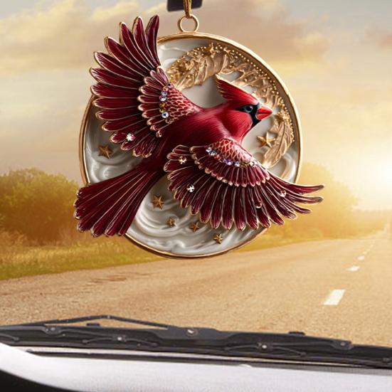 Ornamenti per Uccelli in Acrilico Decorazione da Appendere in Auto Albero di Natale Specchietto Retrovisore Decorazione Regalo Artigianale per Amanti degli Uccelli