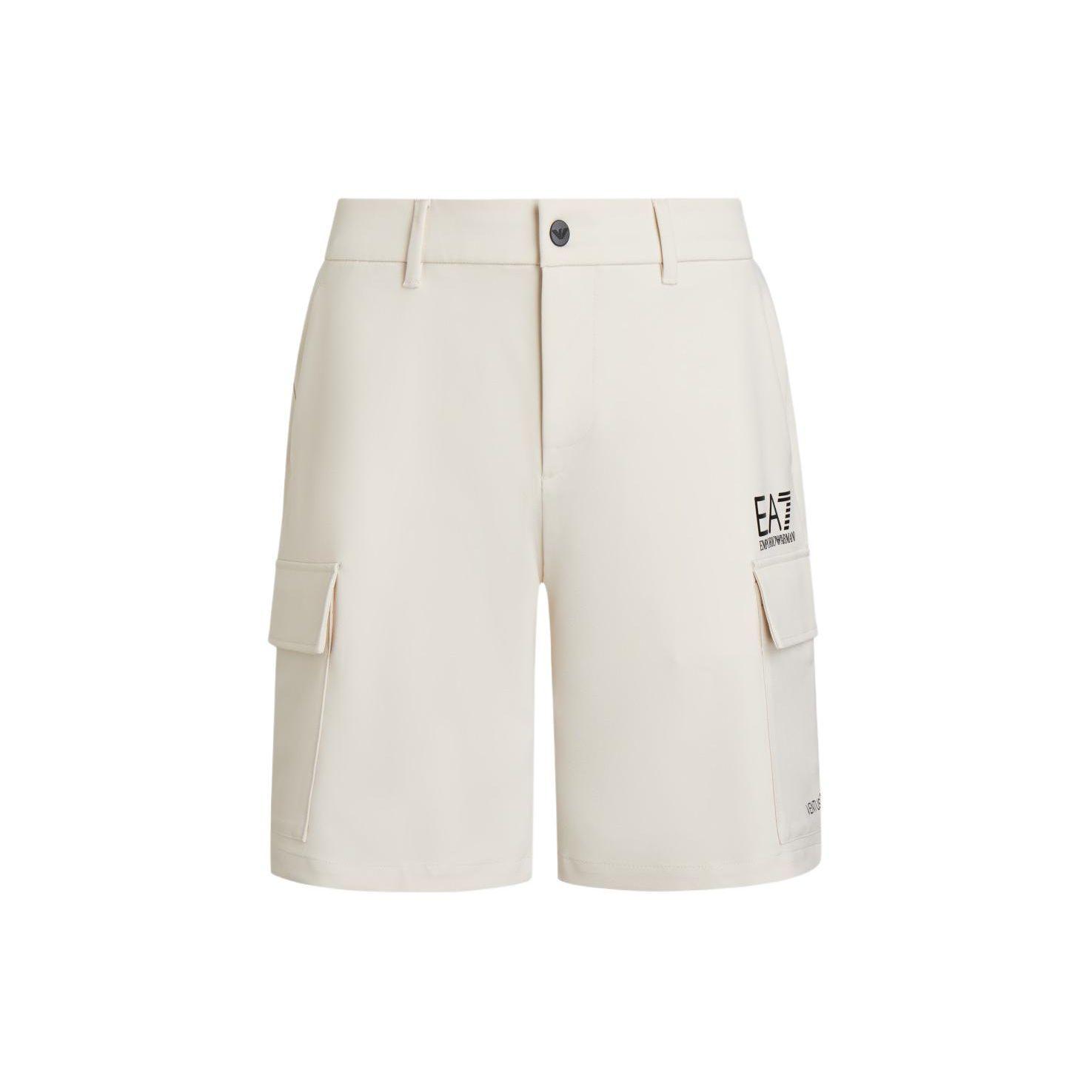 Emporio Armani EA7 Letter Logo Pattern Printed Button Casual Shorts Men shorts Beige 3DPS03-PNFRZ-1946 M
