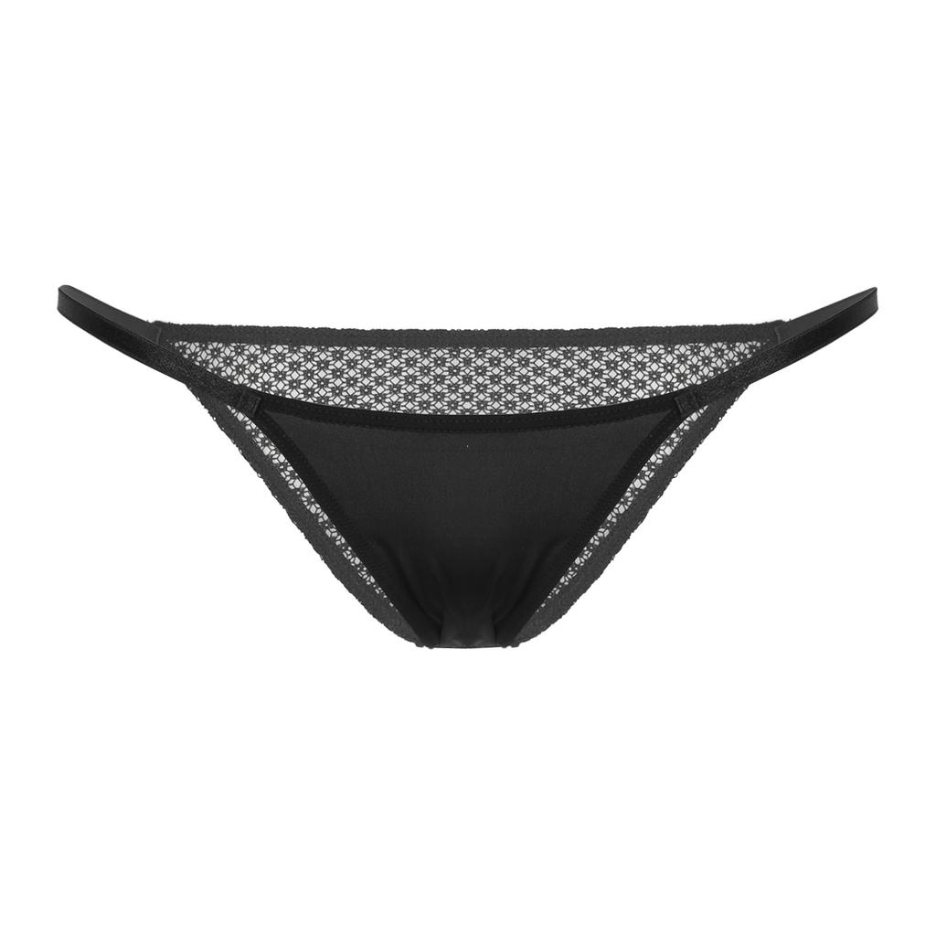 Womens Micro See Through Thong Low Waist Elastic Waistband Sheer Panties Briefs Lingerie Underwear