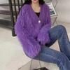Autumn and Winter Imitation Mink Cardigan Sweater Women Wear Fashion Fleece Jacket Women High-end Socialite