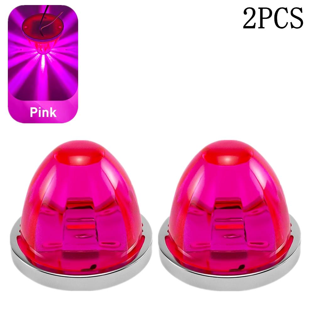 

2x LED Watermelon Lights Clearance Truck Trailer Strobe Side Marker Light 12V 24V Car Lorry Underlight Warning Signal Lamp розовый