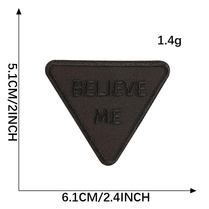 Embroidery Mark English Letter Embroidery Sticker, Cloth Label Sticker DIY Down Jacket Patch Sticker