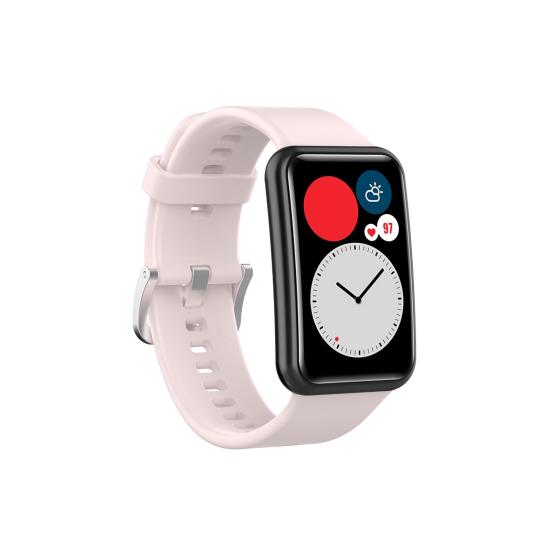 1 Sett Klokkereim Myk Justerbar Silikon Armbånd Erstatning for Huawei Watch Fit (TIA-B09/TIA-B19)