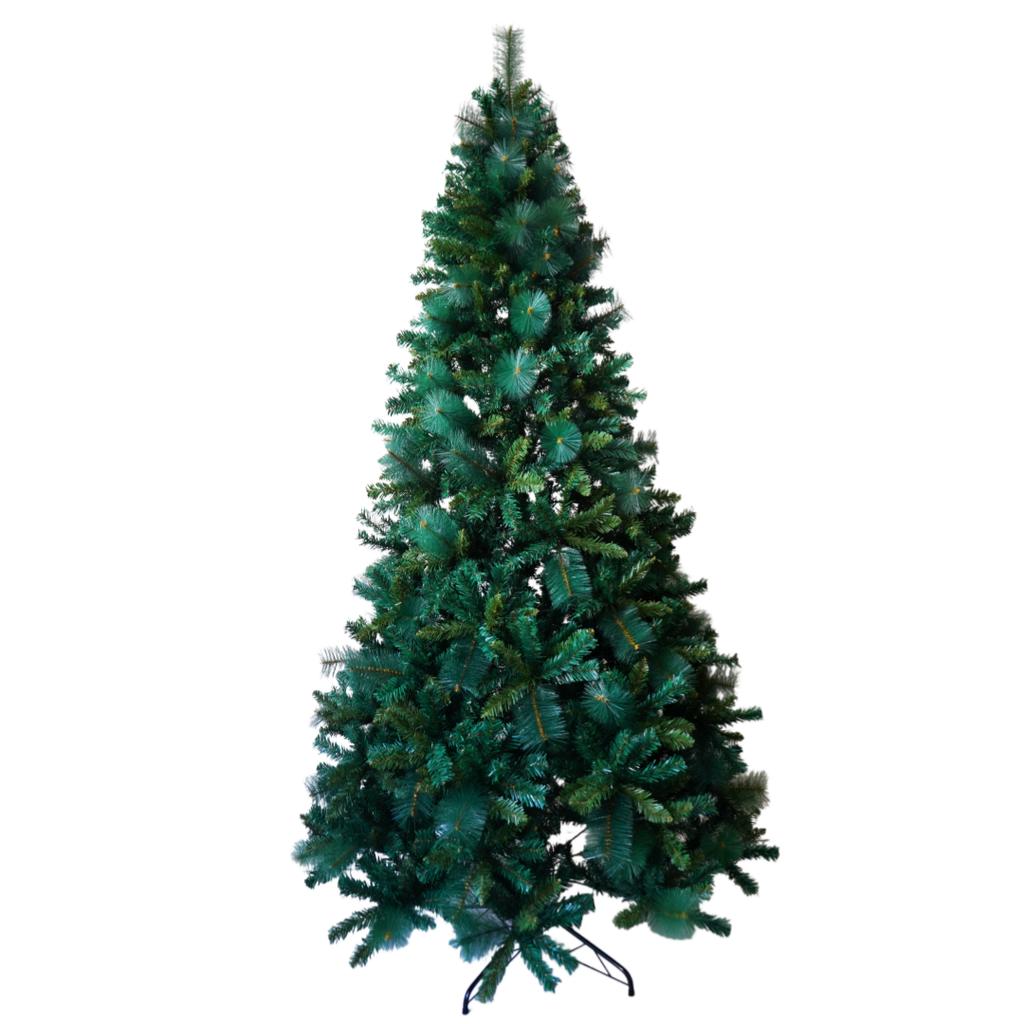 Árbol de Navidad Pop Up de 180cm 210cm 240cm Preiluminado Aguja de Pino y PVC Mixto Árbol Artificial con Base de Hierro Fácil Montaje Decoración Navideña